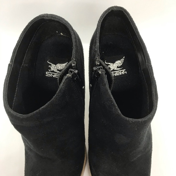 Shiek Black High Heels Platform Ankle Booties - Picture 4 of 7